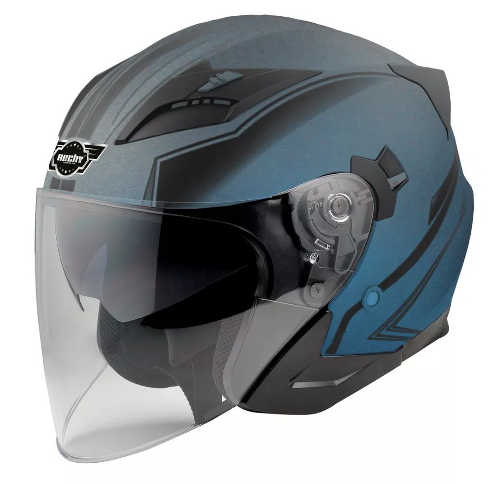 Motorcykelhjälm - Blå & Svart Motorcykelhjälm - Blå & Svart